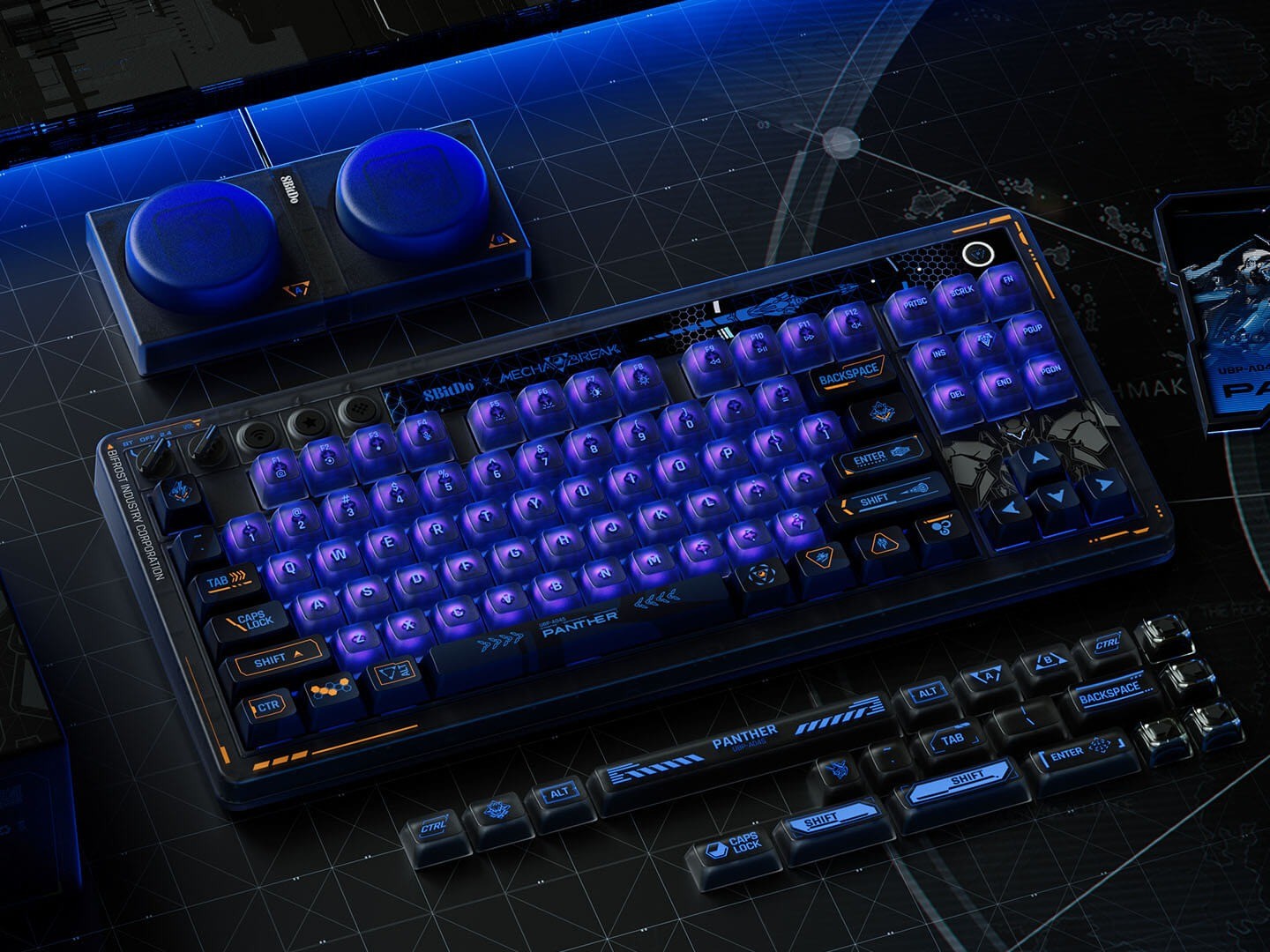 عالم المفاتيح الميكانيكية: عرض مذهل على لوحة المفاتيح Retro 87 من 8BitDo