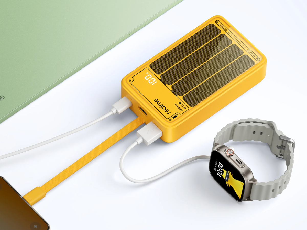 إطلاق بنك الطاقة الجديد من Realme بسعة 45 واط وكابل مدمج في الصين